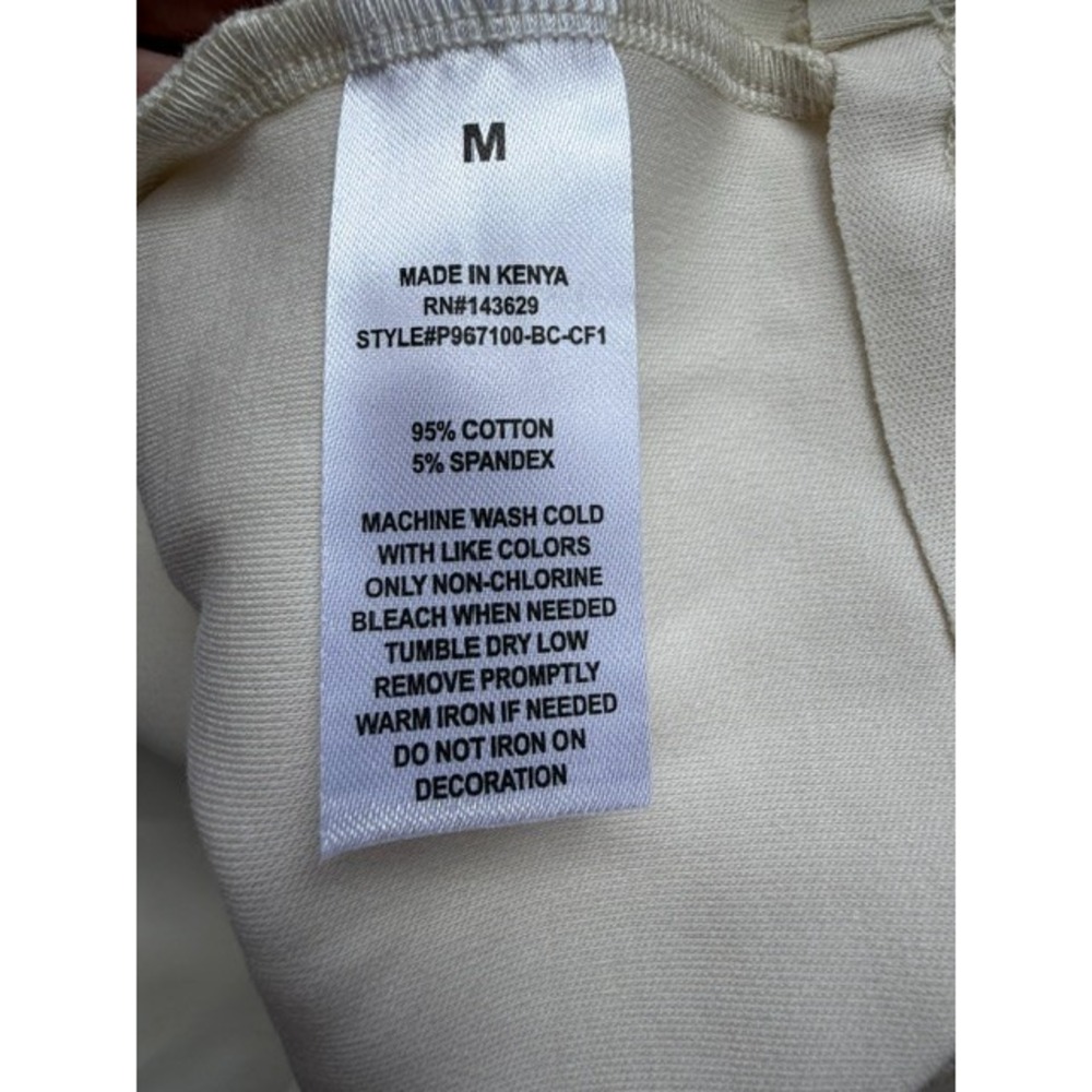 Public Supply NYC Mens M Oversized T Shirt Buttercream Cream Short Sleeve Tee - Picture 8 of 10